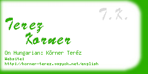 terez korner business card